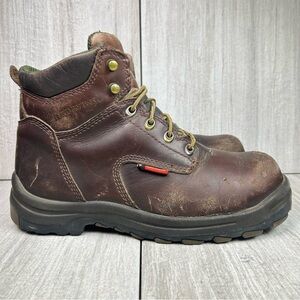 Red Wing King Toe 6 in EH Safety Toe Work Boot Brown Leather Mens Size 8.5